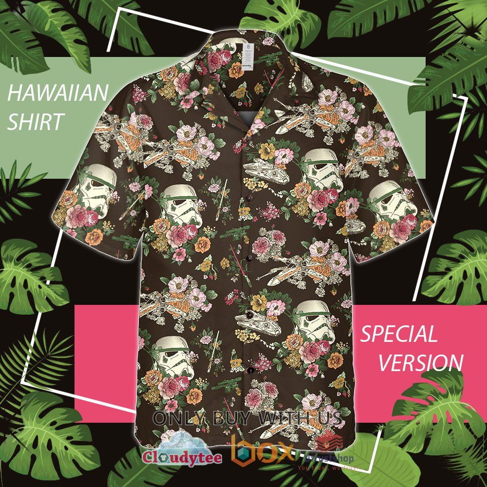 star wars stormtrooper and ship hawaiian shirt 1 56385