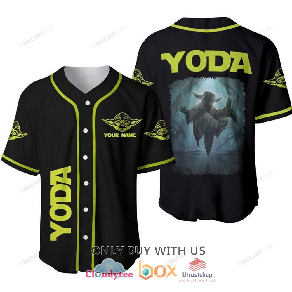star wars yoda custom name baseball jersey shirt 1 53485