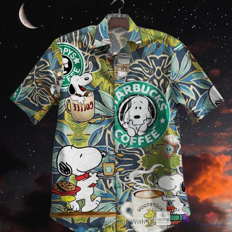 starbucks dog vintage hawaiian shirt 1 76464