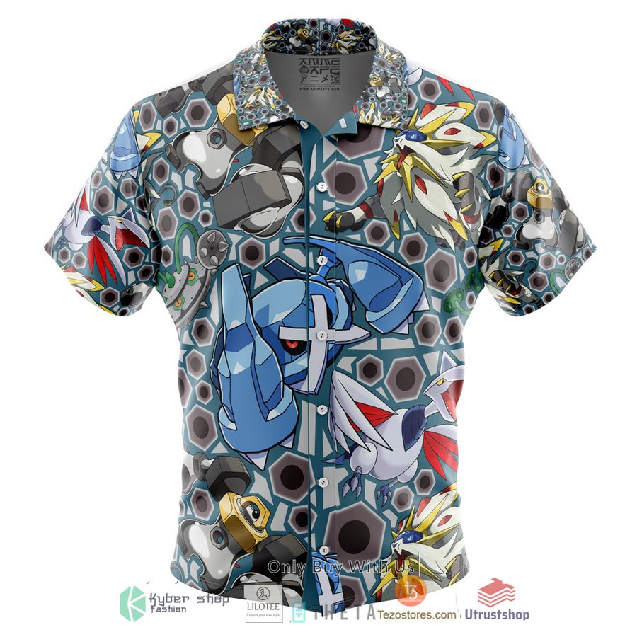 steel type pokemon short sleeve hawaiian shirt 1 6814