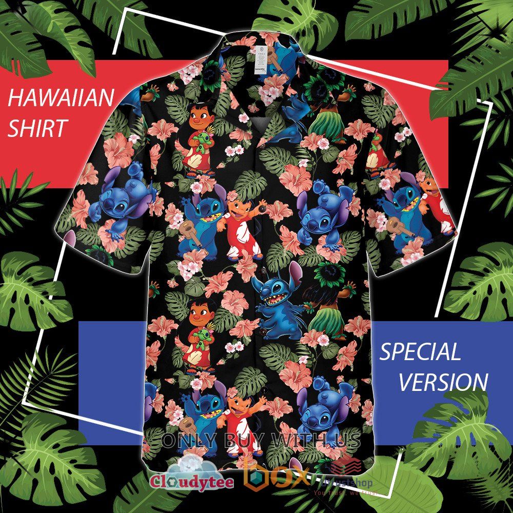 stitch and ai disney cute hawaiian shirt 1 49686