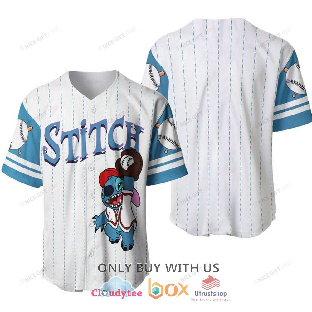 stitch cute smile baseball jersey shirt 1 37592
