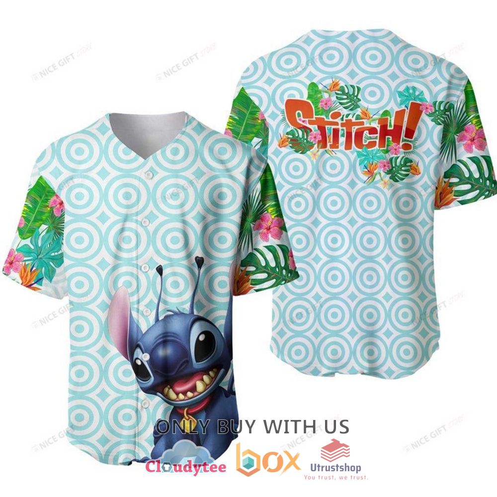 stitch flower baseball jersey shirt 1 25048