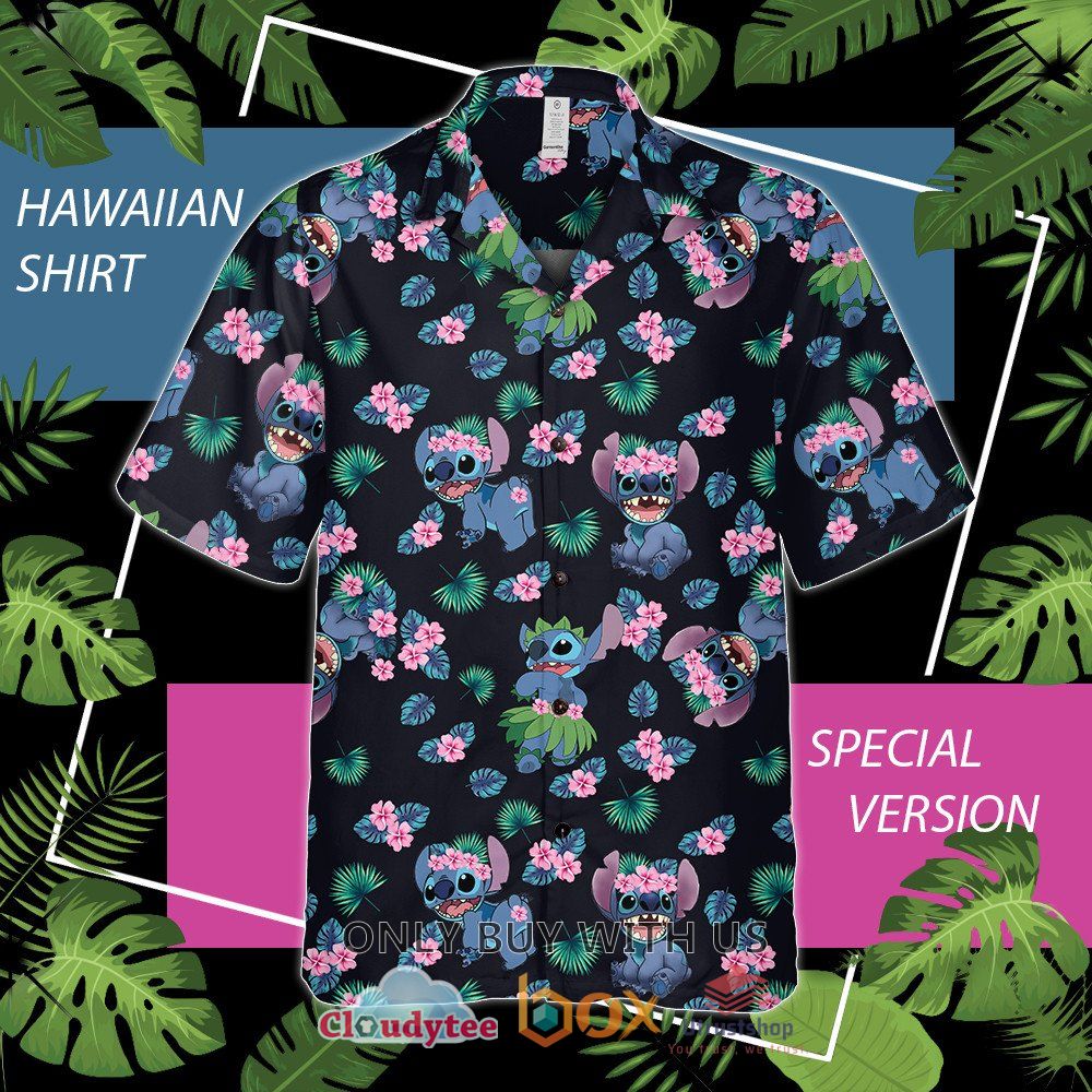 stitch flower cute hawaiian shirt 1 92355