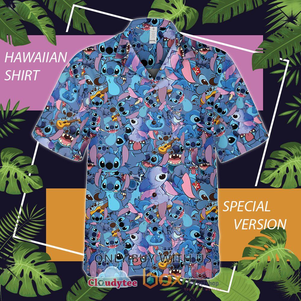 stitch ukulele cute hawaiian shirt 1 94592