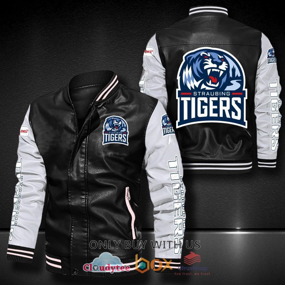 straubing tigers leather bomber jacket 1 36028
