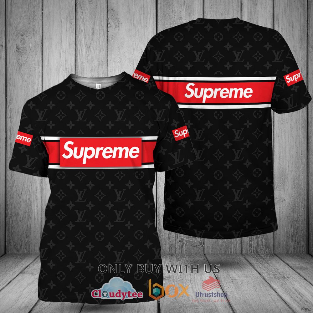 supreme louis vuitton black 3d t shirt 1 69196