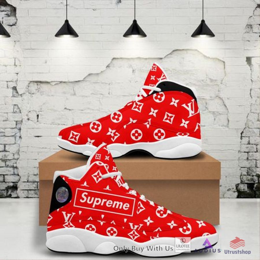 supreme louis vuitton red air jordan 13 sneaker shoes 1 5058