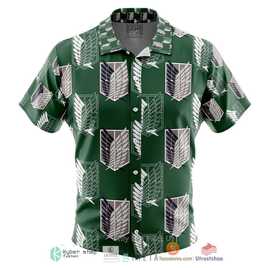 survey corps attack on titan short sleeve hawaiian shirt 1 40500