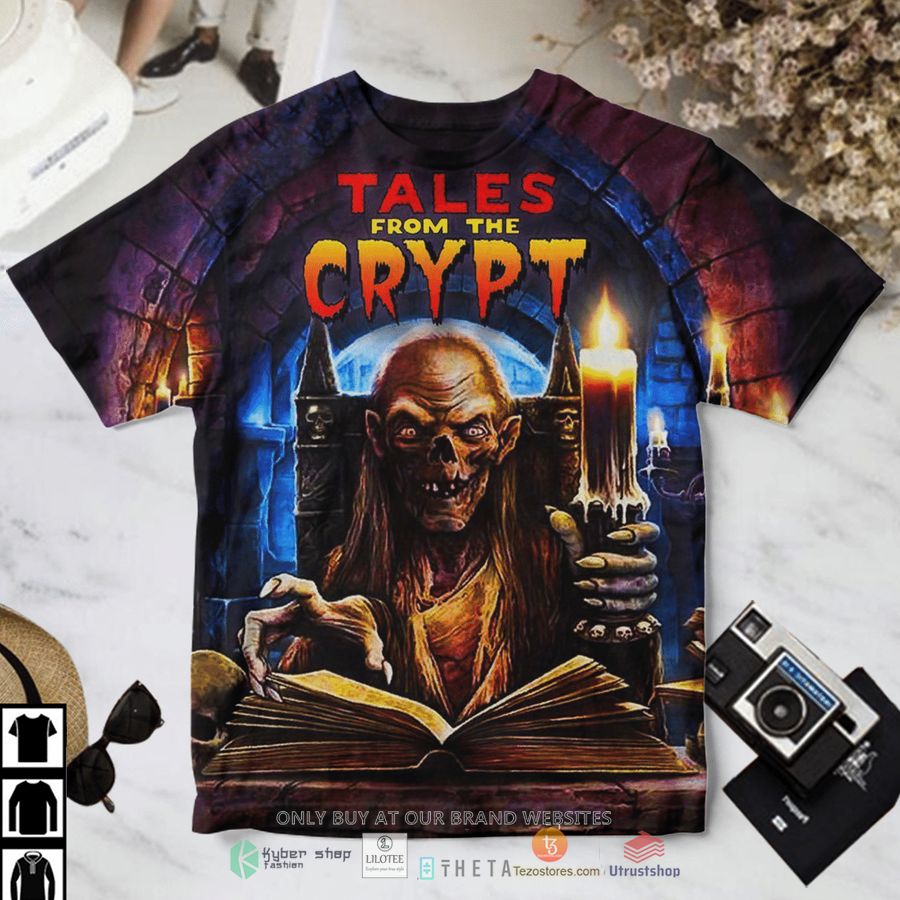 tales from the crypt crypt keeper candle light t shirt 1 91457