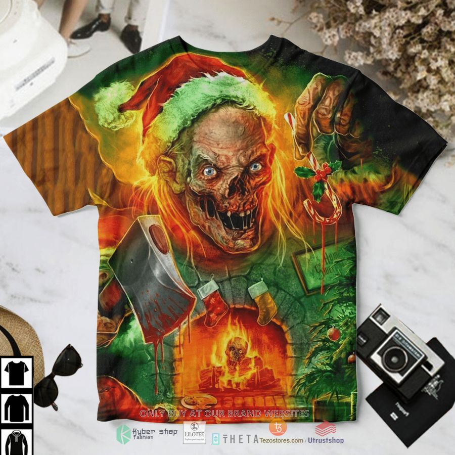 tales from the crypt crypt keeper christmas night t shirt 1 56141