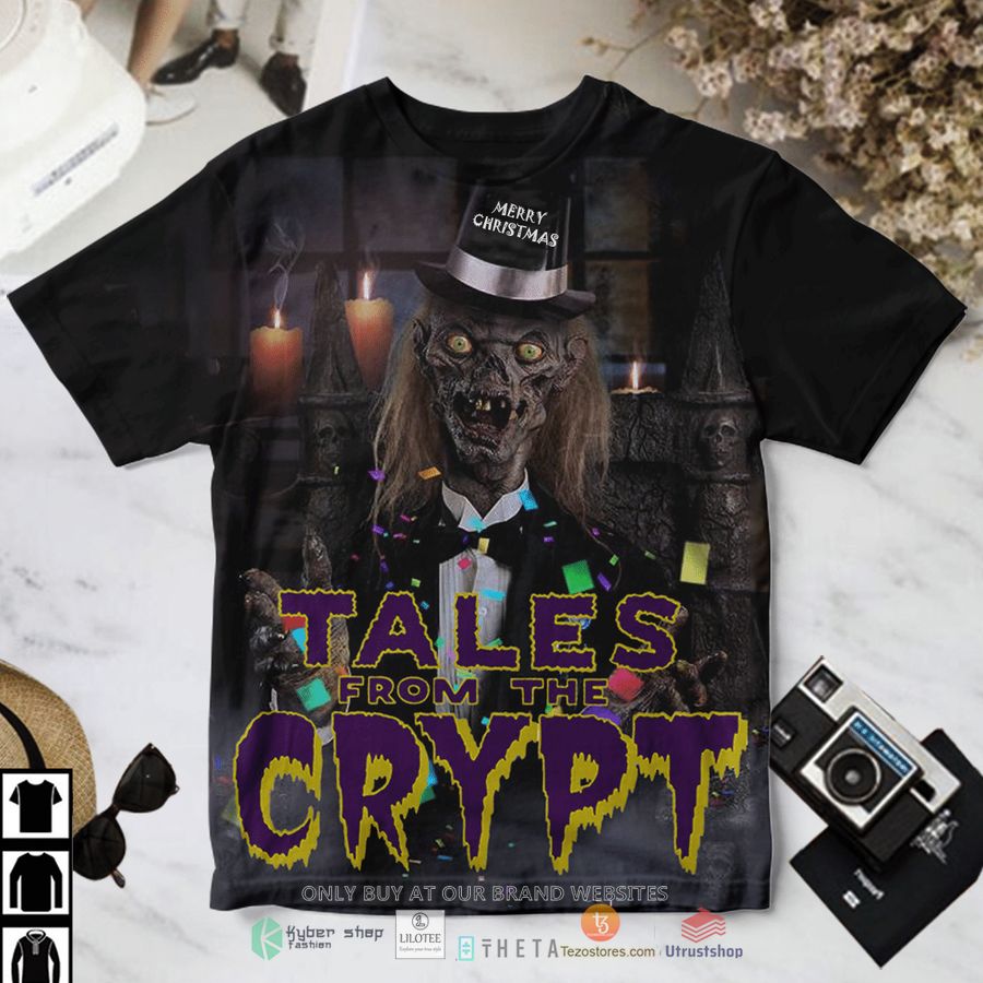tales from the crypt merry christmas skull t shirt 1 25407