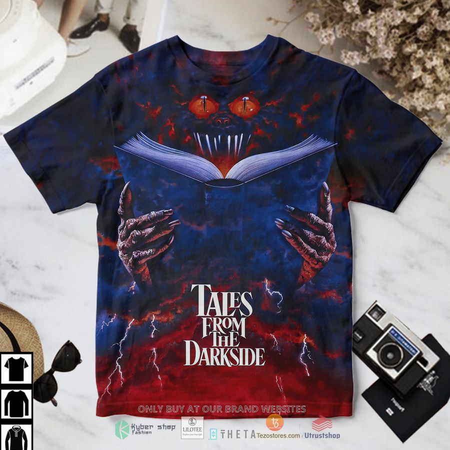tales from the darkside evil reading book 3d all over t shirt 1 4457