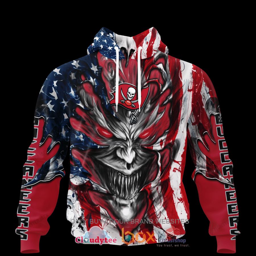 tampa bay buccaneers evil demon face us flag 3d hoodie shirt 1 12169
