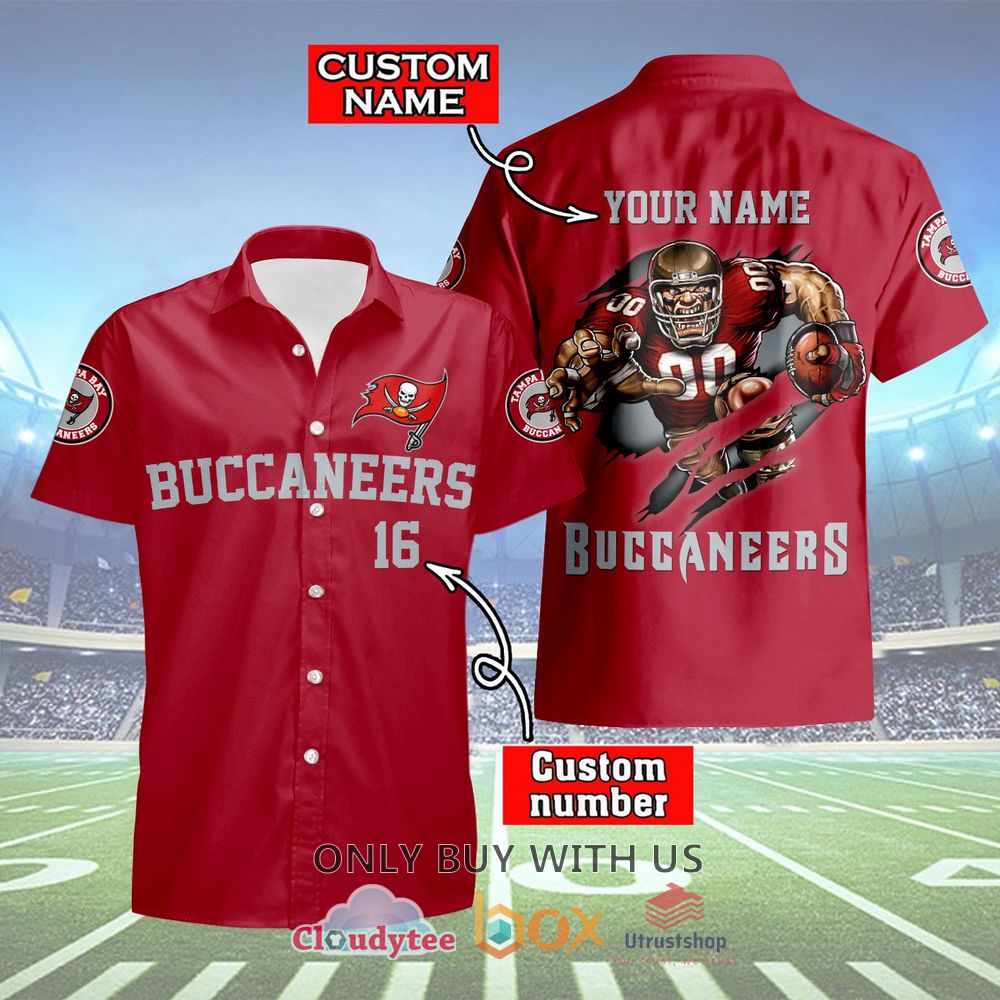 tampa bay buccaneers mascot personalized hawaiian shirt 1 29267