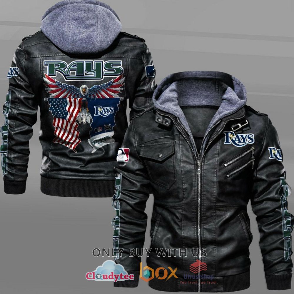 tampa bay rays american flag eagle leather jacket 1 82355
