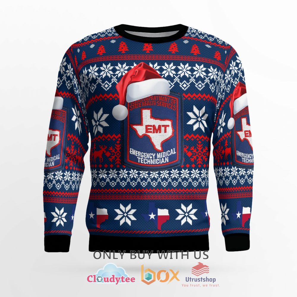 texas department of state health services emt christmas sweater 2 44458
