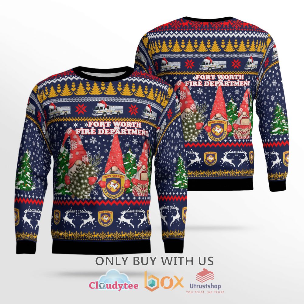 texas fort worth fire department christmas sweater 1 7224