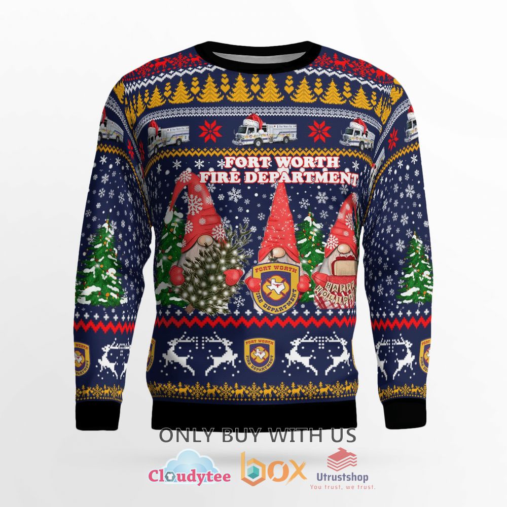texas fort worth fire department christmas sweater 2 92025