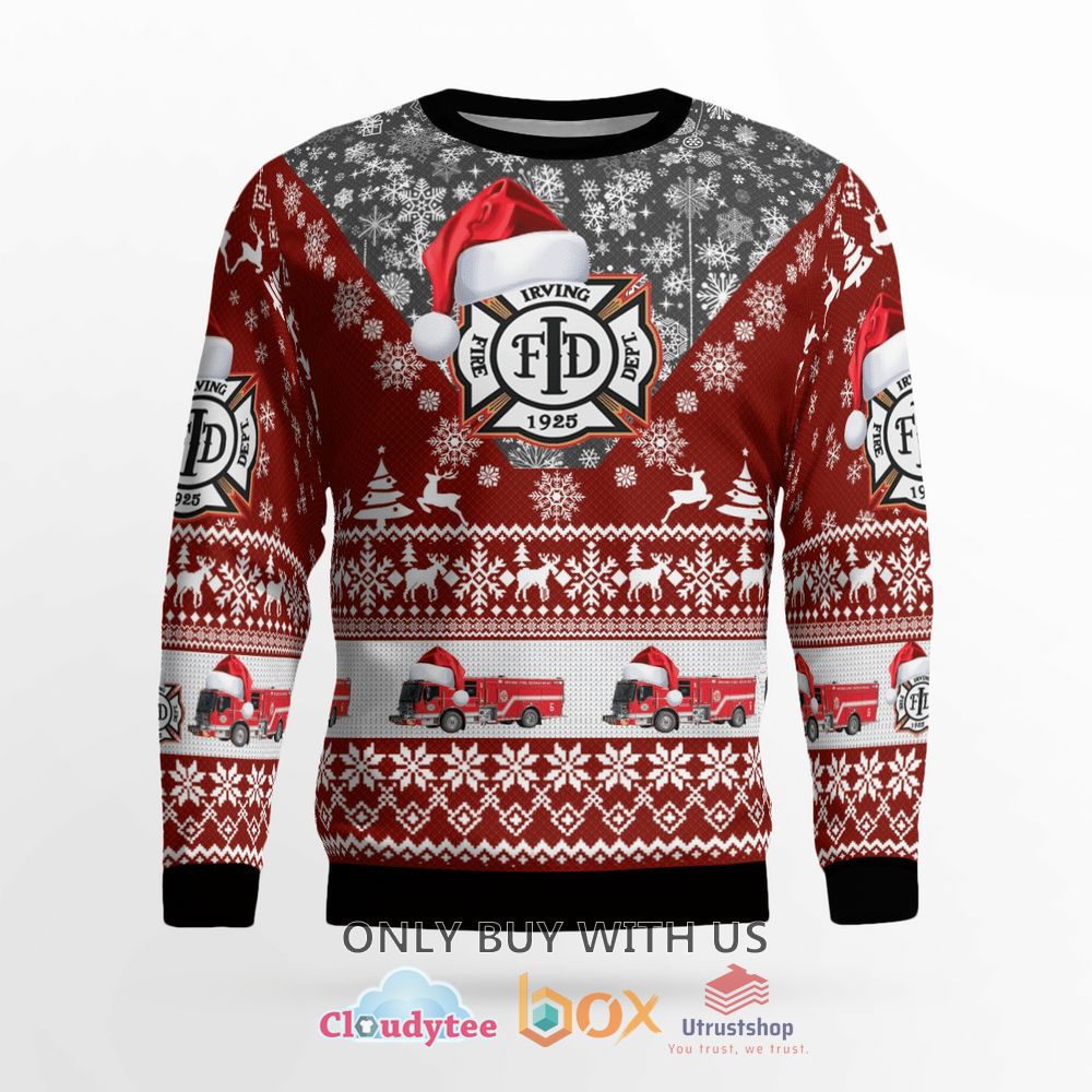 texas irving fire department christmas sweater 2 99805
