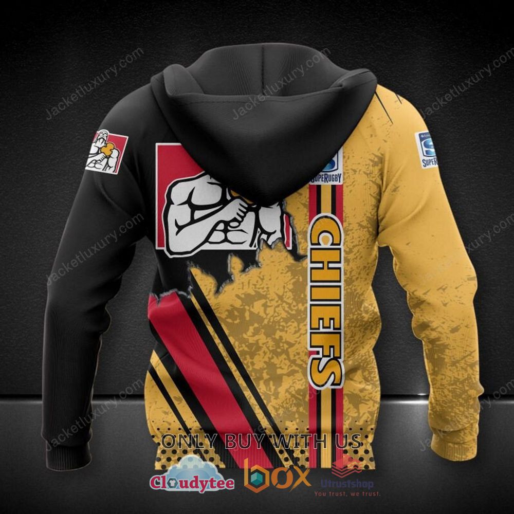 the chiefs rugby yellow black 3d hoodie shirt 2 20705
