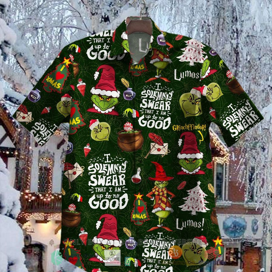 the grinch gryffindor i love xmas casual hawaiian shirt 1 58170