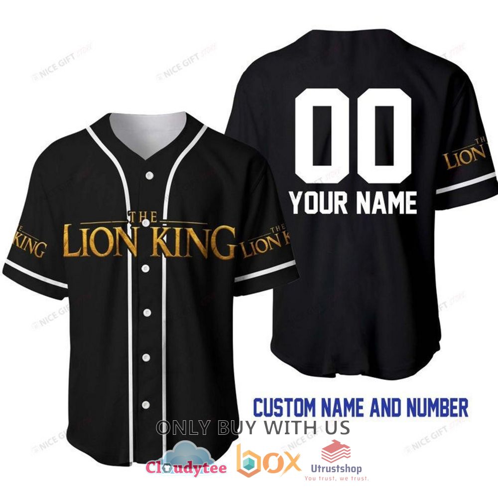 the lion king personalized black baseball jersey shirt 1 36716