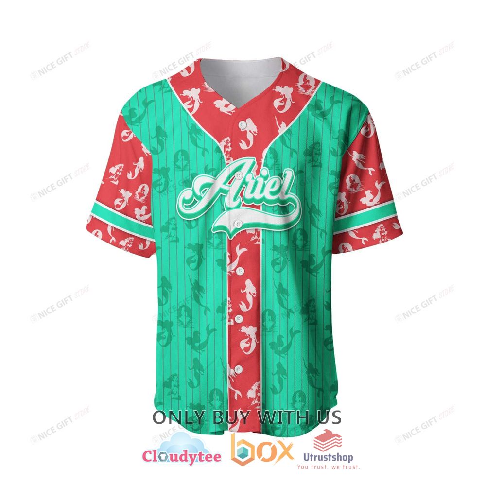 the little mermaid ariel custom name baseball jersey shirt 2 87476