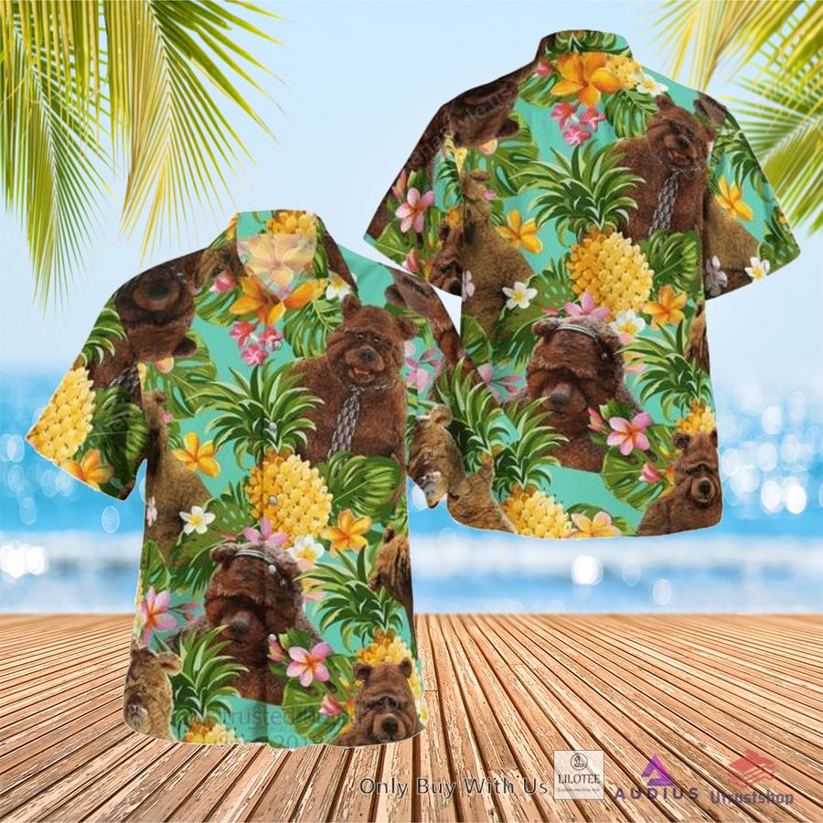 the muppet show bobo as rentro pineapple hawaiian shirt 1 20270