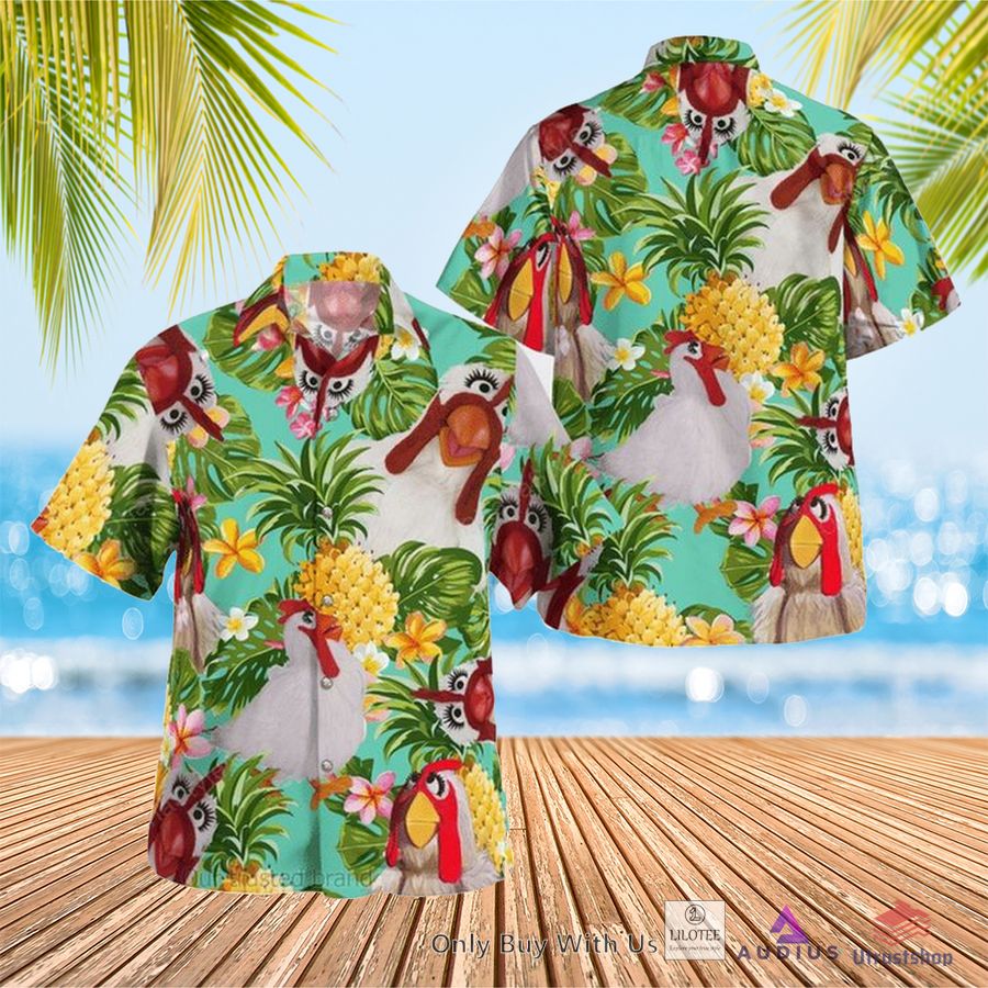 the muppet show chickens pineapple hawaiian shirt 1 28507