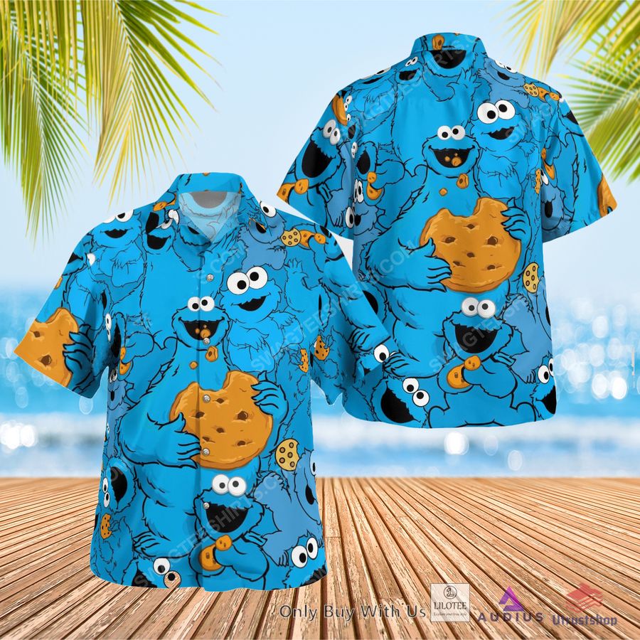 the muppet show cookie monster pineapple hawaiian shirt 1 92845