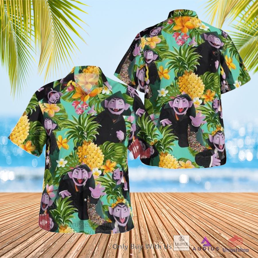 the muppet show count von count pineapple hawaiian shirt 1 62076