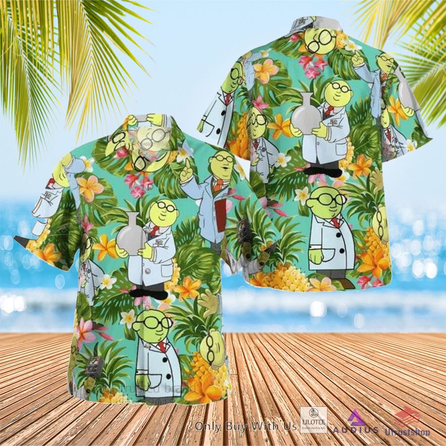 the muppet show dr bunsen honeydew pineapple hawaiian shirt 1 26573