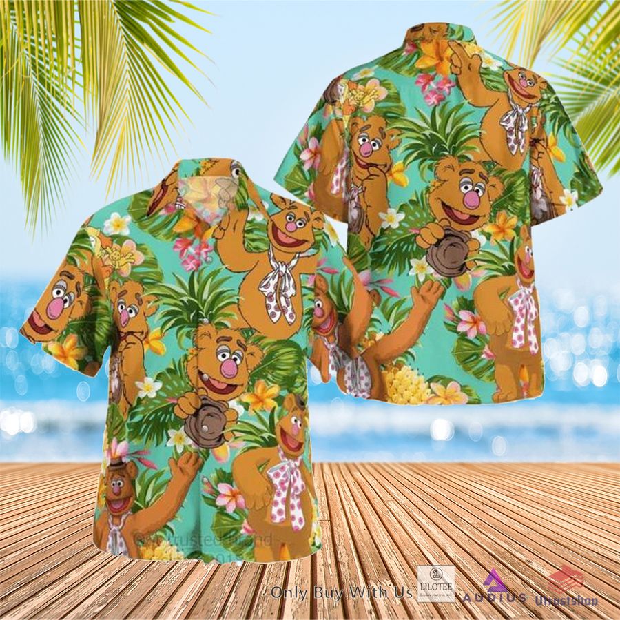 the muppet show fozzie bear pineapple hawaiian shirt 1 31012