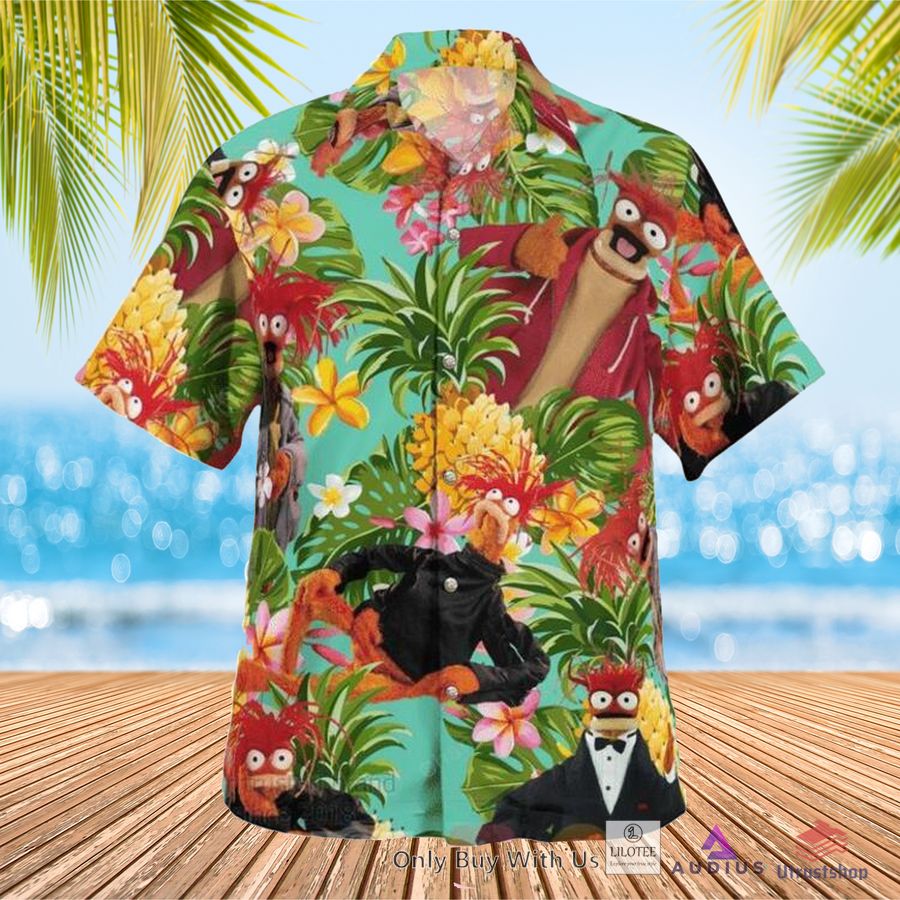 the muppet show pepe the king prawn pineapple hawaiian shirt 1 42374