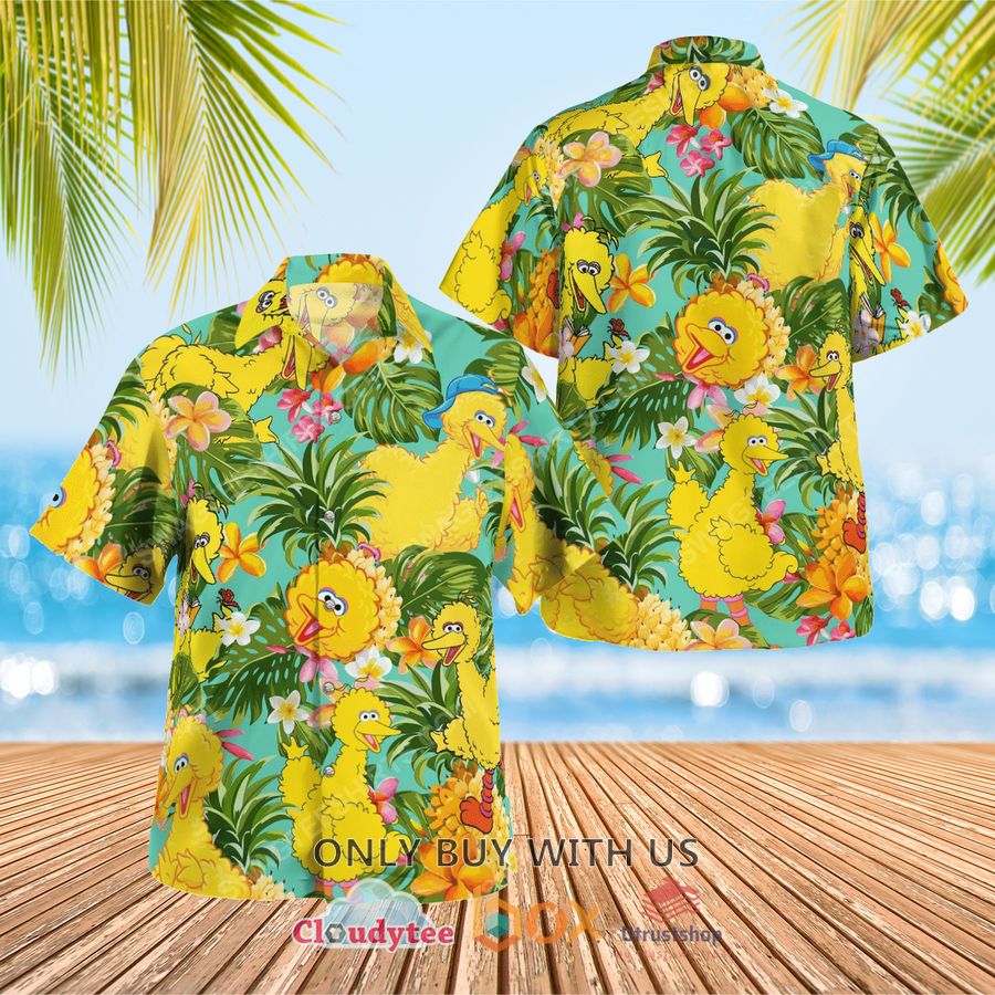 the muppets big bird pineapple hawaiian shirt 1 29587