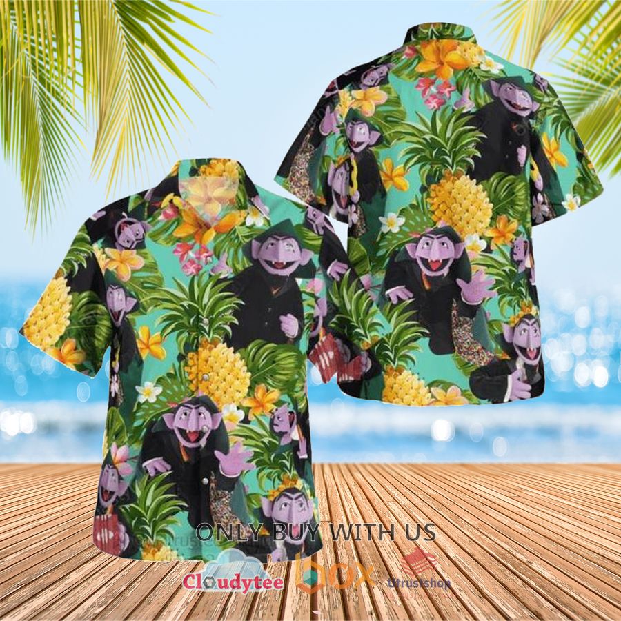 the muppets count von count pineapple hawaiian shirt 1 56215