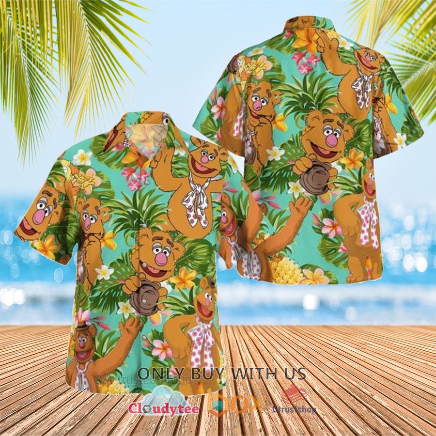the muppets fozzie bear pineapple hawaiian shirt 1 91218
