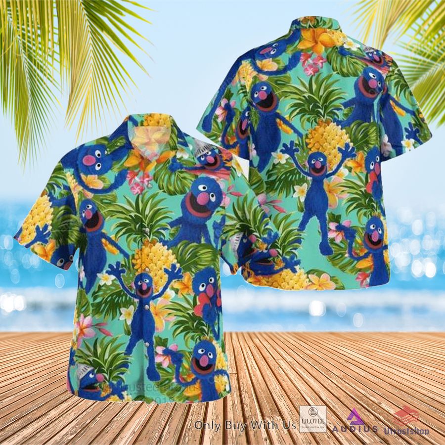 the muppets grover pineapple hawaiian shirt 1 17064
