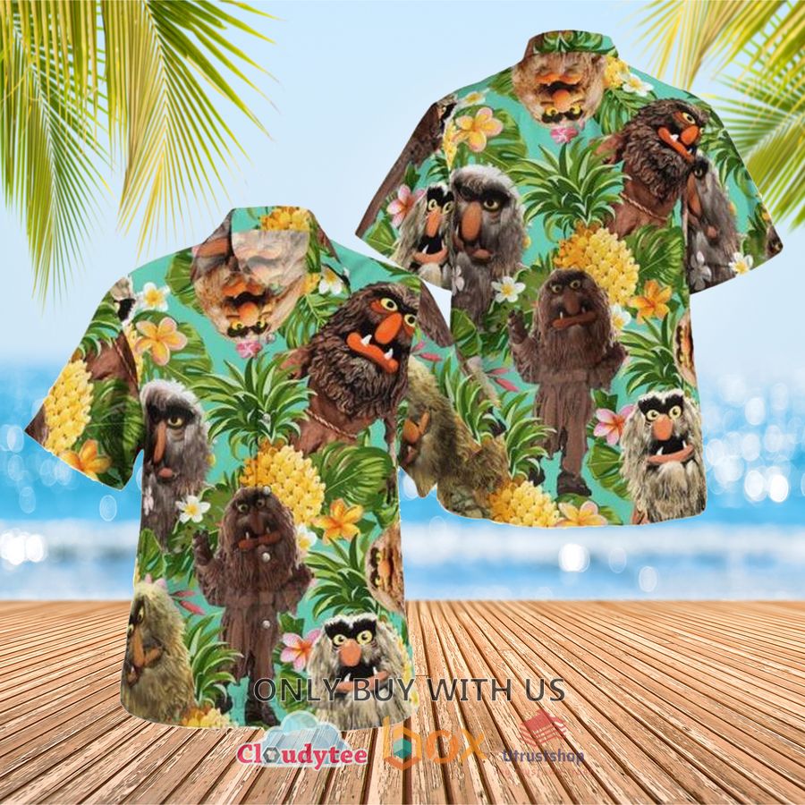 the muppets sweetums pineapple hawaiian shirt 1 82174