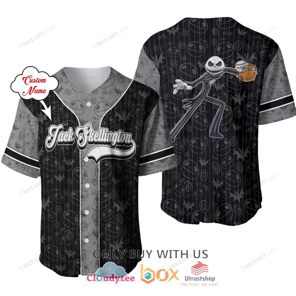 the nightmare before christmas jack skellington custom name baseball jersey shirt 1 38711