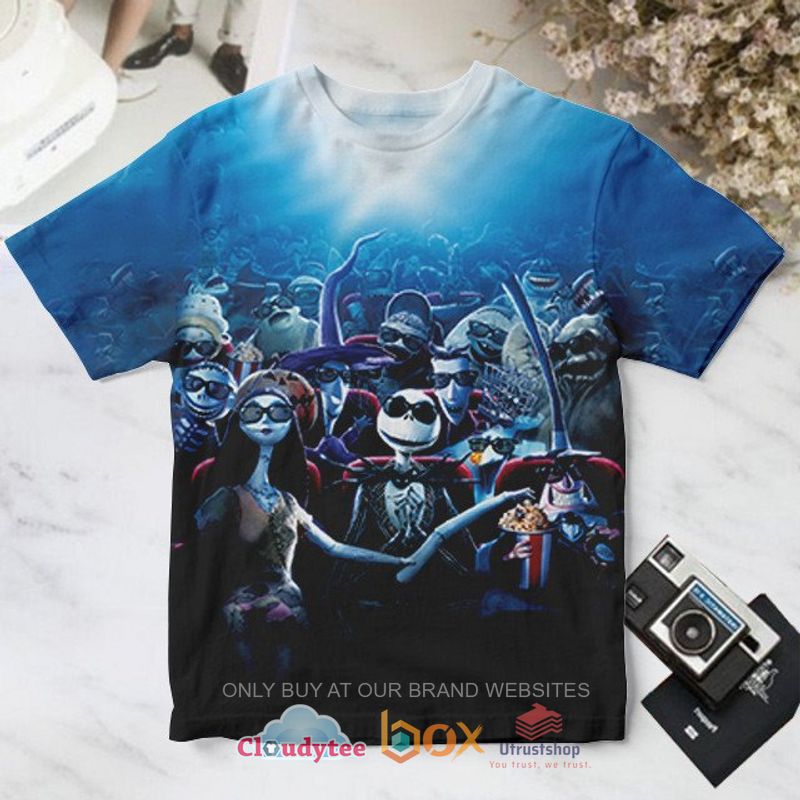 the nightmare before christmas movie theater t shirt 1 65455