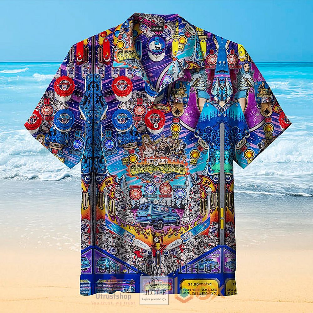 the pabst can crusher pinball machine pinball hawaiian shirt 1 53312