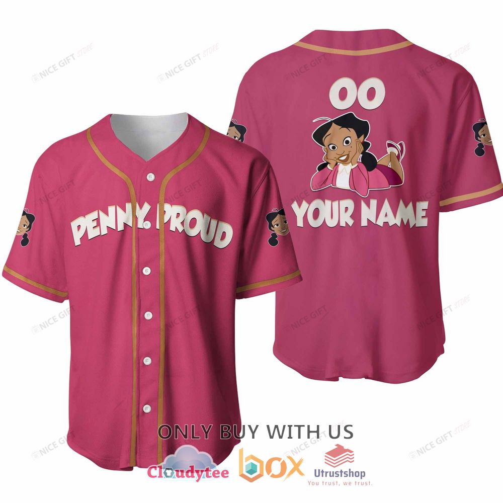 the proud family penny proud custom name baseball jersey shirt 1 78024