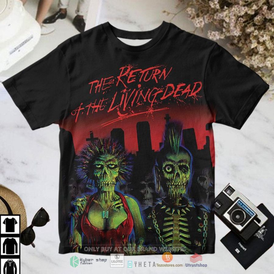 the return of the living dead zombie black t shirt 1 54856