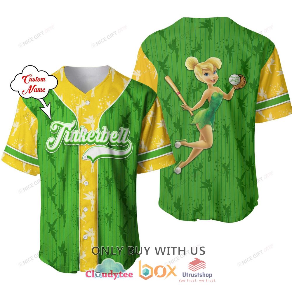 tinker bell custom name baseball jersey shirt 1 9612
