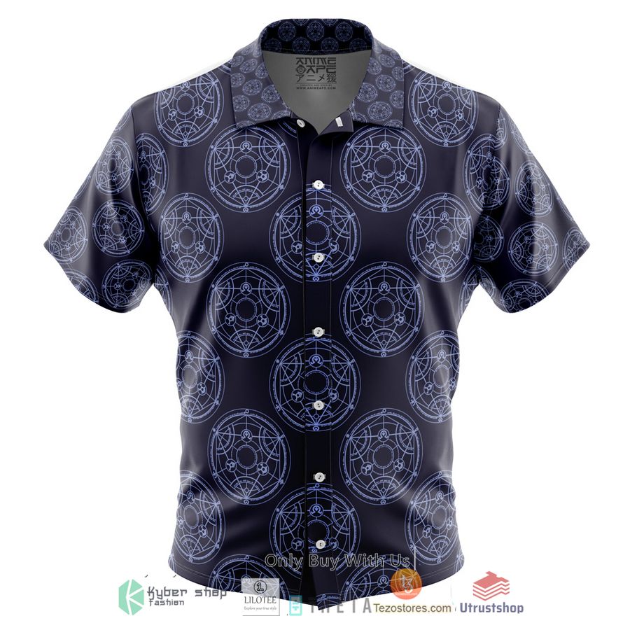 transmutation circle pattern short sleeve hawaiian shirt 1 96477