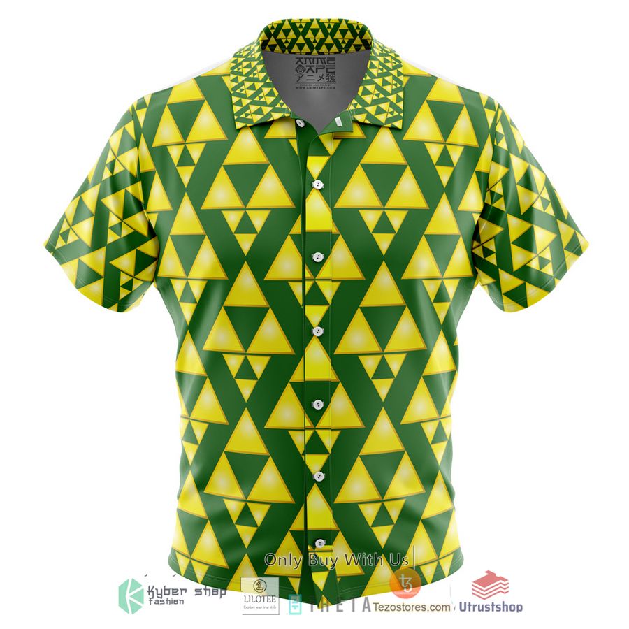 tri force the legend of zelda short sleeve hawaiian shirt 1 42345