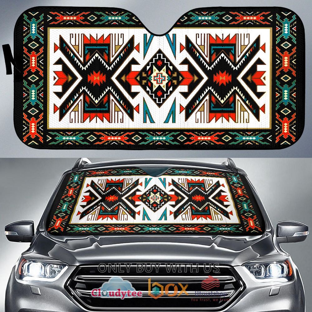tribal colorful pattern native american pride car sun shades 1 71722