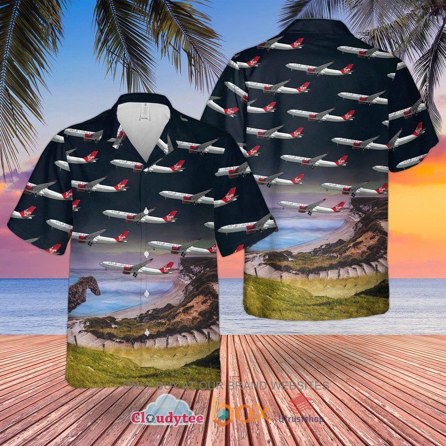 uk airlines virgin atlantic airbus a330 300 hawaiian shirt 2 10804